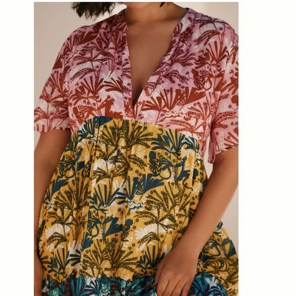 NWT Anthropologie The Kallie Flowy Relaxed Fit Maxi Dress, M - Picture 5 of 10